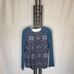 Carve Designs Blue‎ and White Patterned Swim Coverup